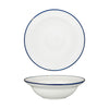 Luzerne TINTIN DEEP BOWL PLATE 240mm Ø | 830ml WHITE W/NAVY LINE (x3)