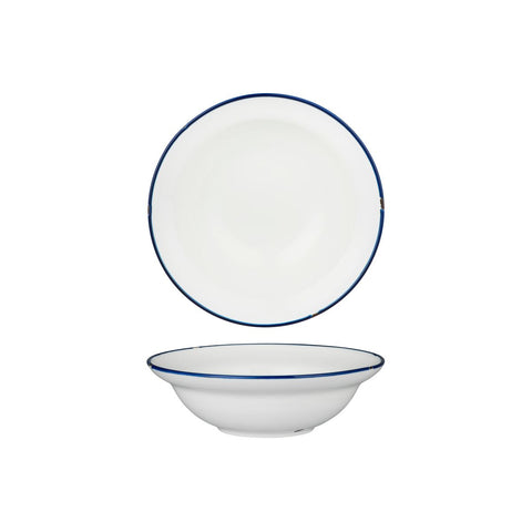 Luzerne TINTIN ROUND BOWL 190mm Ø | 380ml WHITE W/NAVY LINE (x3)