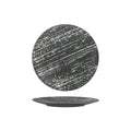 Luzerne DRIZZLE ROUND PLATE-FLAT, 230mm Ø GREY WITH WHITE (x6)
