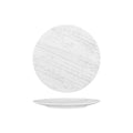 Luzerne DRIZZLE ROUND PLATE-FLAT, 230mm Ø WHITE WITH GREY (x6)