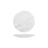 Luzerne DRIZZLE ROUND PLATE-FLAT, 210mm Ø WHITE WITH GREY (x6)