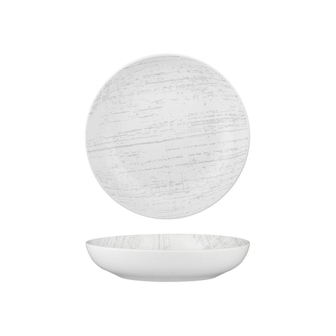 Luzerne DRIZZLE ROUND SHARE BOWL-230mm Ø | 1160ml WHITE WITH GREY (x4)