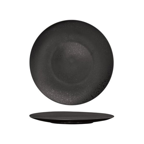 Luzerne LAVA ROUND PLATE-FLAT, 210mm Ø MATT BLACK (x6)