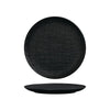 Luzerne LINEN ROUND PLATE-FLAT, 260mm Ø MATT BLACK (x4)