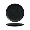 Luzerne LINEN ROUND PLATE-FLAT, 285mm Ø MATT BLACK (x4)