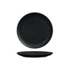 Luzerne LINEN ROUND PLATE-FLAT, 210mm Ø MATT BLACK (x6)