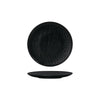 Luzerne LINEN ROUND PLATE-FLAT, 180mm Ø MATT BLACK (x6)