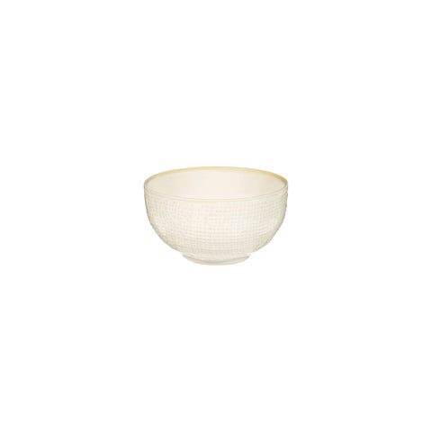 Luzerne LINEN ROUND BOWL-110mm Ø | 300ml REACTIVE WHITE (x6)