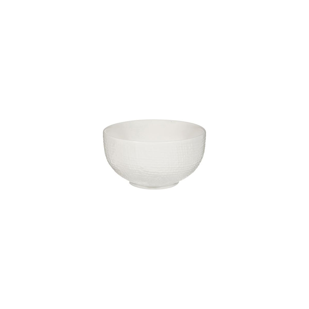 Luzerne LINEN ROUND BOWL-110mm Ø | 300ml MATT WHITE (x6)