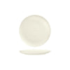 Luzerne LINEN ROUND PLATE-FLAT, 180mm Ø MATT WHITE (x6)