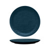 Luzerne LINEN ROUND PLATE-FLAT, 210mm Ø MATT BLUE (x6)