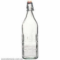 Bormioli Rocco GIARA-BOTTLE 1.0lt W/TOP CLEAR (666260MB)-Auscaterquip