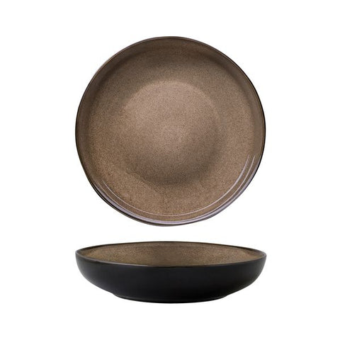 Luzerne RUSTIC ROUND SHARE BOWL-260mm Ø | 57mm H | 1870ml CHESTNUT (x4)