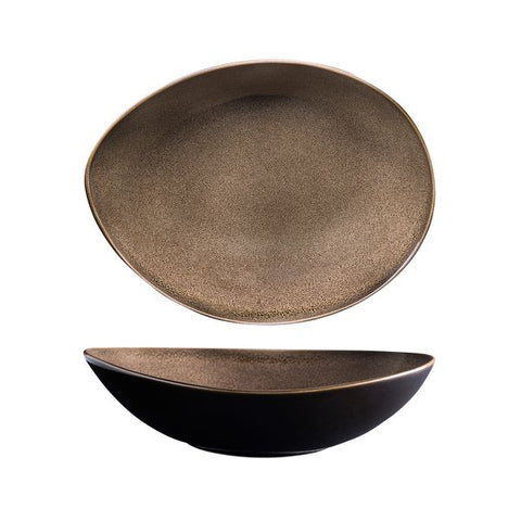 Luzerne RUSTIC OVAL SHARE BOWL-230x180mm | 57mm H | 780ml CHESTNUT (x6)