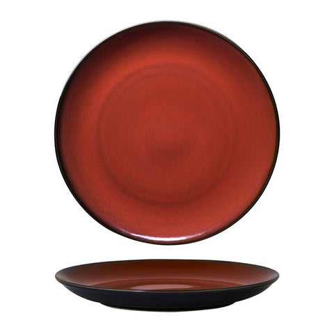 Luzerne RUSTIC ROUND PLATE-COUPE 310mm Ø  CRIMSON (x4)