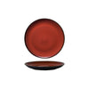 Luzerne RUSTIC ROUND PLATE-COUPE 215mm Ø  CRIMSON (x6)