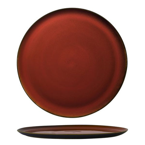 Luzerne RUSTIC PIZZA PLATE-320mm Ø CRIMSON (x3)