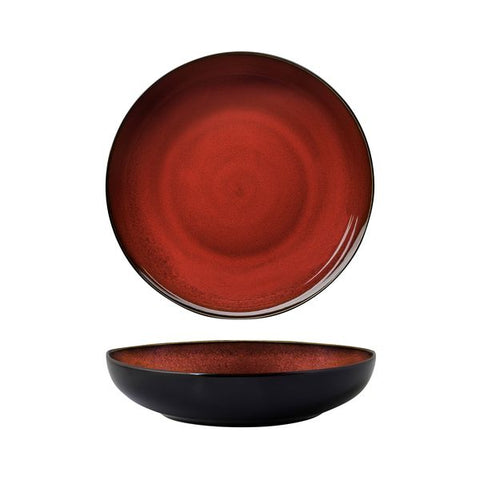 Luzerne RUSTIC ROUND SHARE BOWL-260mm Ø | 57mm H | 1870ml CRIMSON (x4)