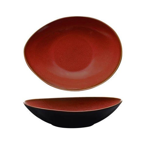 Luzerne RUSTIC OVAL SHARE BOWL-230x180mm | 57mm H | 780ml CRIMSON (x6)