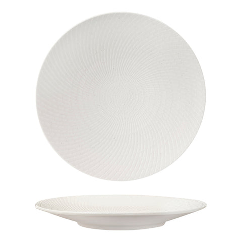 Luzerne ZEN ROUND COUPE PLATE-235mm Ø WHITE SWIRL (x4)