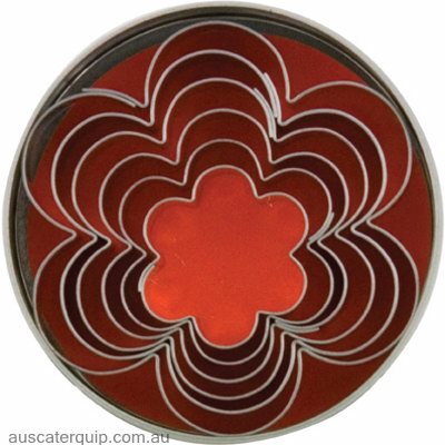 Chef Inox CUTTER SET-18/8 ROSE 6pc SIZE: 40-95mm-Auscaterquip