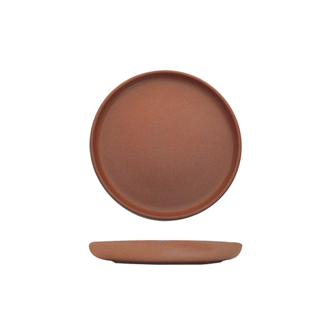 Eclipse UNO ROUND PLATE - 220mm Ø BROWN (x6)