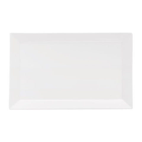 Ryner Tableware  RECT. FLAT NARROW RIM PLATTER-445x275mm WHITE (x6)