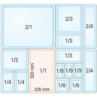 Chef Inox GASTRONORM PAN-18/10 1/6 SIZE Various Heights-Auscaterquip