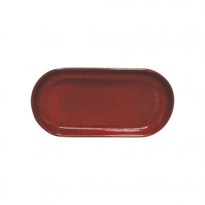 Tablekraft ARTISTICA OVAL PLATE COUPE 300x140mm REACTIVE RED EA