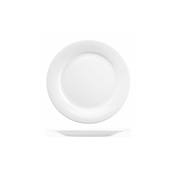 Art De Cuisine MENU ROUND MID RIM PLATE-203mm Ø WHITE (x6)