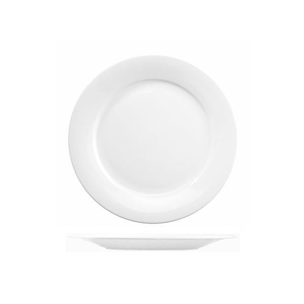 Art De Cuisine MENU ROUND MID RIM PLATE-228mm Ø WHITE (x6)