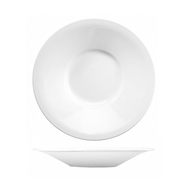 Art De Cuisine MENU ROUND DEEP PLATE-280mm Ø WHITE (x6)
