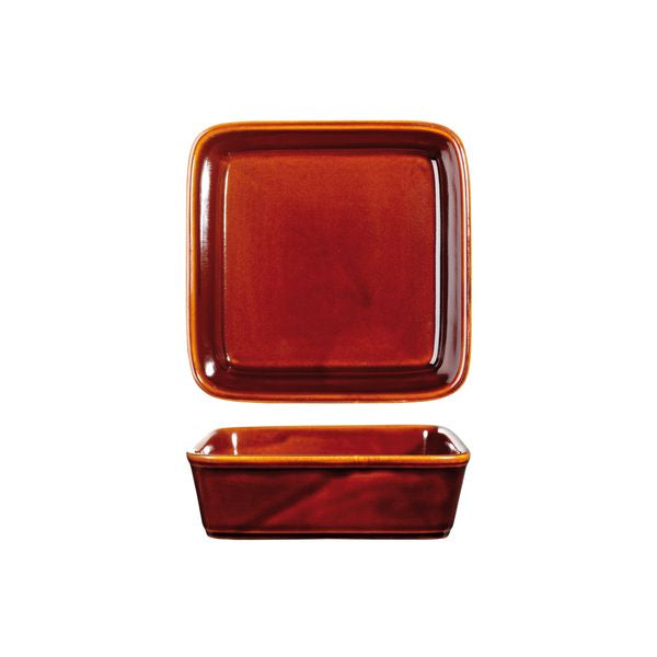 Art De Cuisine RUSTICS SQUARE TAPAS DISH-180x180mm | 1100ml  BROWN (x6)