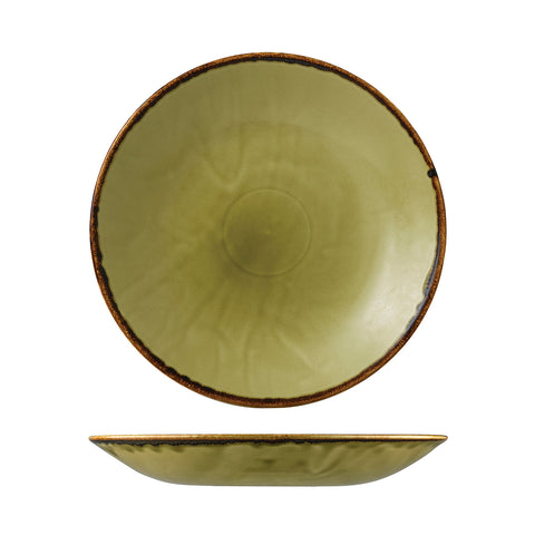 Dudson HARVEST DEEP COUPE PLATE-281mm Ø GREEN (x12)