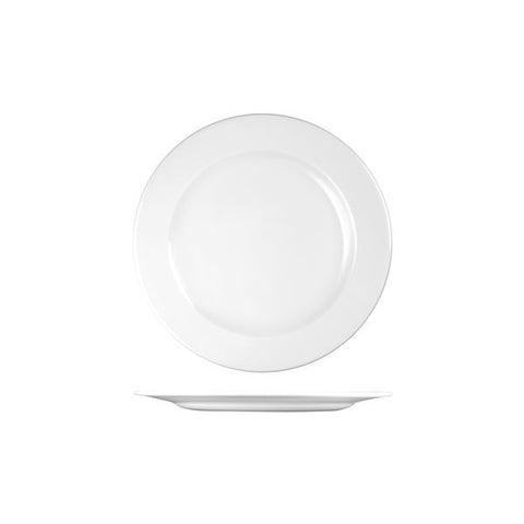 Churchill PROFILE ROUND WIDE RIM PLATE-230mm Ø WHITE (x12)