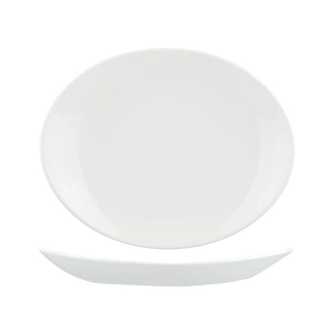 Churchill ORBIT OVAL COUPE PLATE-317x255mm  WHITE (x12)