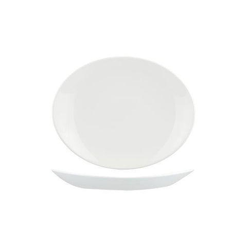 Churchill ORBIT OVAL COUPE PLATE-238x200mm  WHITE (x12)