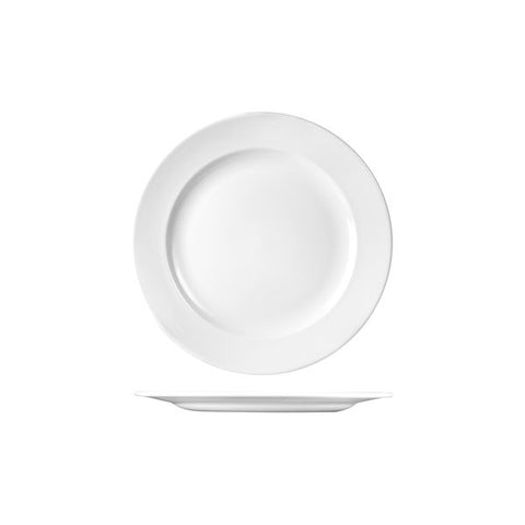 Churchill CLASSIC ROUND WIDE RIM PLATE-230mm Ø WHITE (x24)