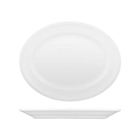 Churchill BUCKINGHAM OVAL WIDE RIM PLATE-305mm WHITE (x12)