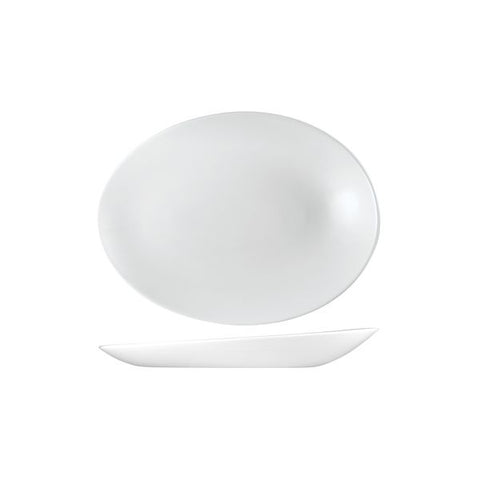 Churchill PROFILE ORB OVAL PLATE-250x194x32mm  WHITE (x12)