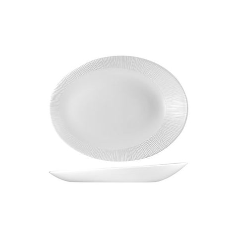 Churchill BAMBOO ORB OVAL PLATE-250x194x32mm  WHITE (x12)