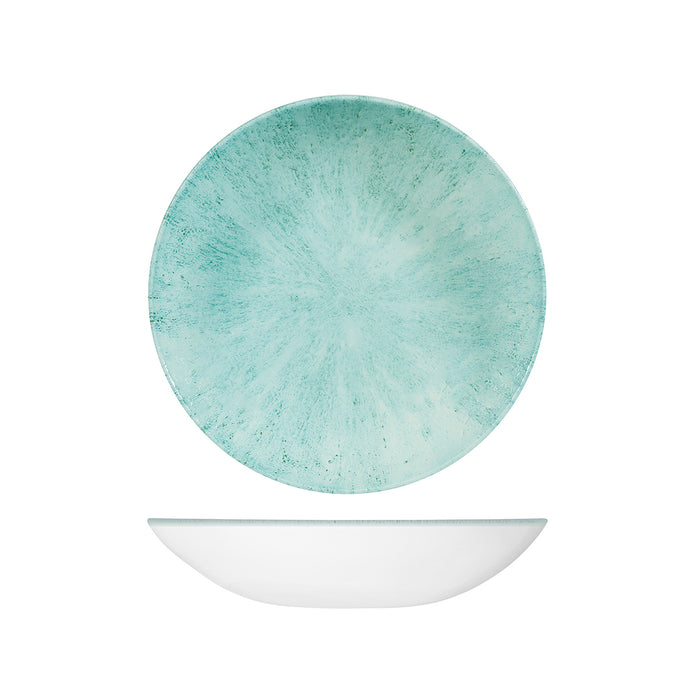 Churchill STUDIO PRINTS STONE ROUND COUPE BOWL-182mm Ø | 426ml  AQUAMARINE (x12)