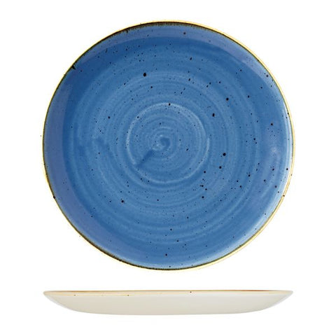 Churchill STONECAST ROUND COUPE PLATE-324mm Ø  CORNFLOWER BLUE (x6)