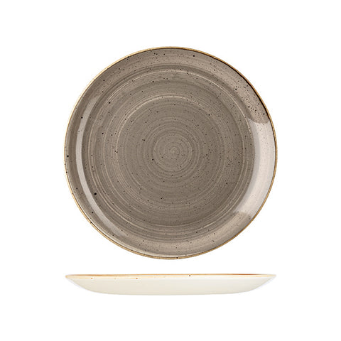 Churchill STONECAST ROUND COUPE PLATE-260mm Ø  PEPPERCORN GREY (x12)