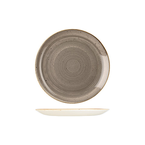Churchill STONECAST ROUND COUPE PLATE-217mm Ø  PEPPERCORN GREY (x12)