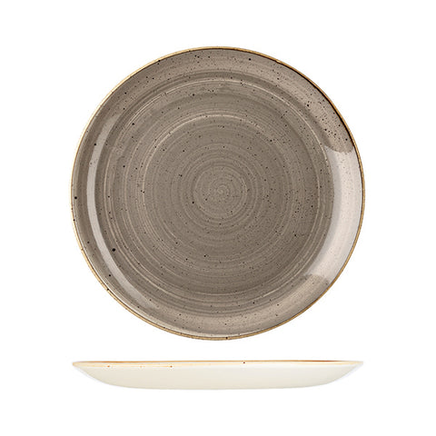 Churchill STONECAST ROUND COUPE PLATE-288mm Ø  PEPPERCORN GREY (x12)