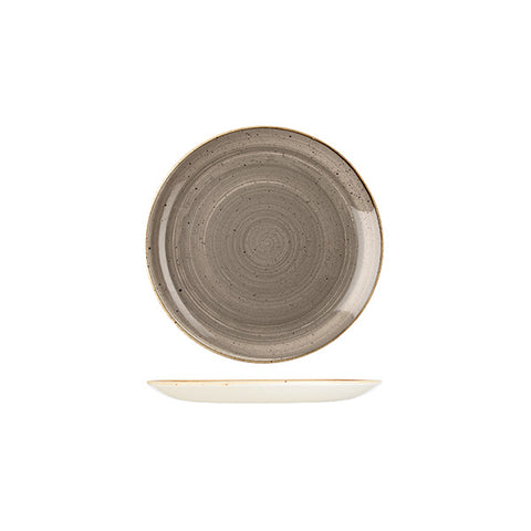 Churchill STONECAST ROUND COUPE PLATE-165mm Ø  PEPPERCORN GREY (x12)