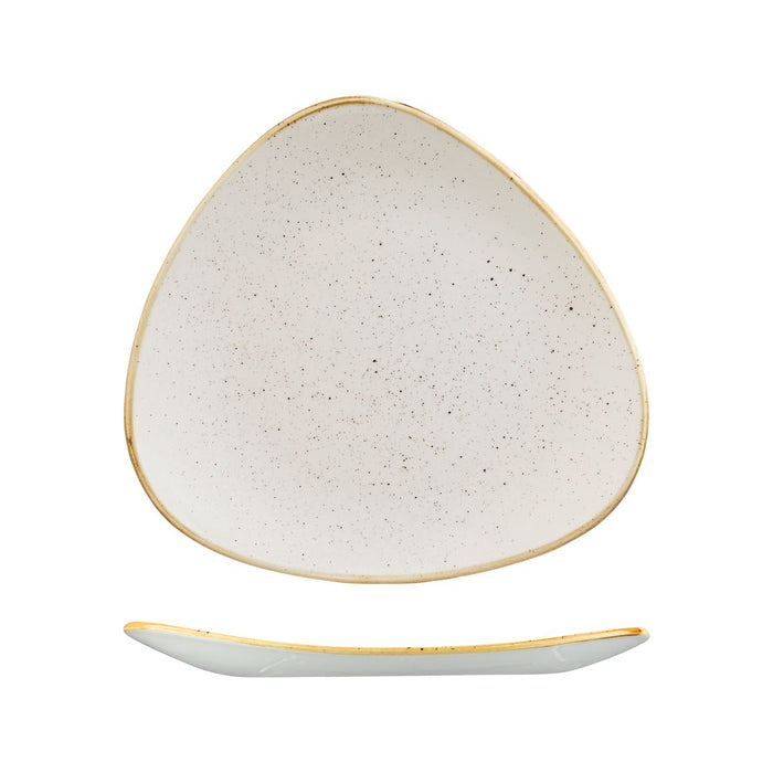 Churchill STONECAST TRIANGULAR PLATE-192mm BARLEY WHITE (x12)