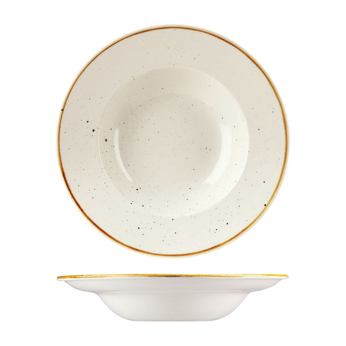 Churchill STONECAST WIDE RIM BOWL-240mm Ø BARLEY WHITE (x12)