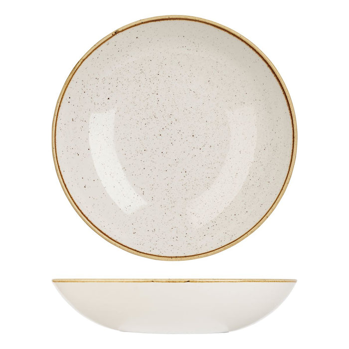 Churchill STONECAST ROUND COUPE BOWL-248mm Ø | 1136ml  BARLEY WHITE (x12)